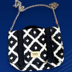 Madison Casual Crossbody Adjustable Denim Handbag Silver Chain Shoulder Strap